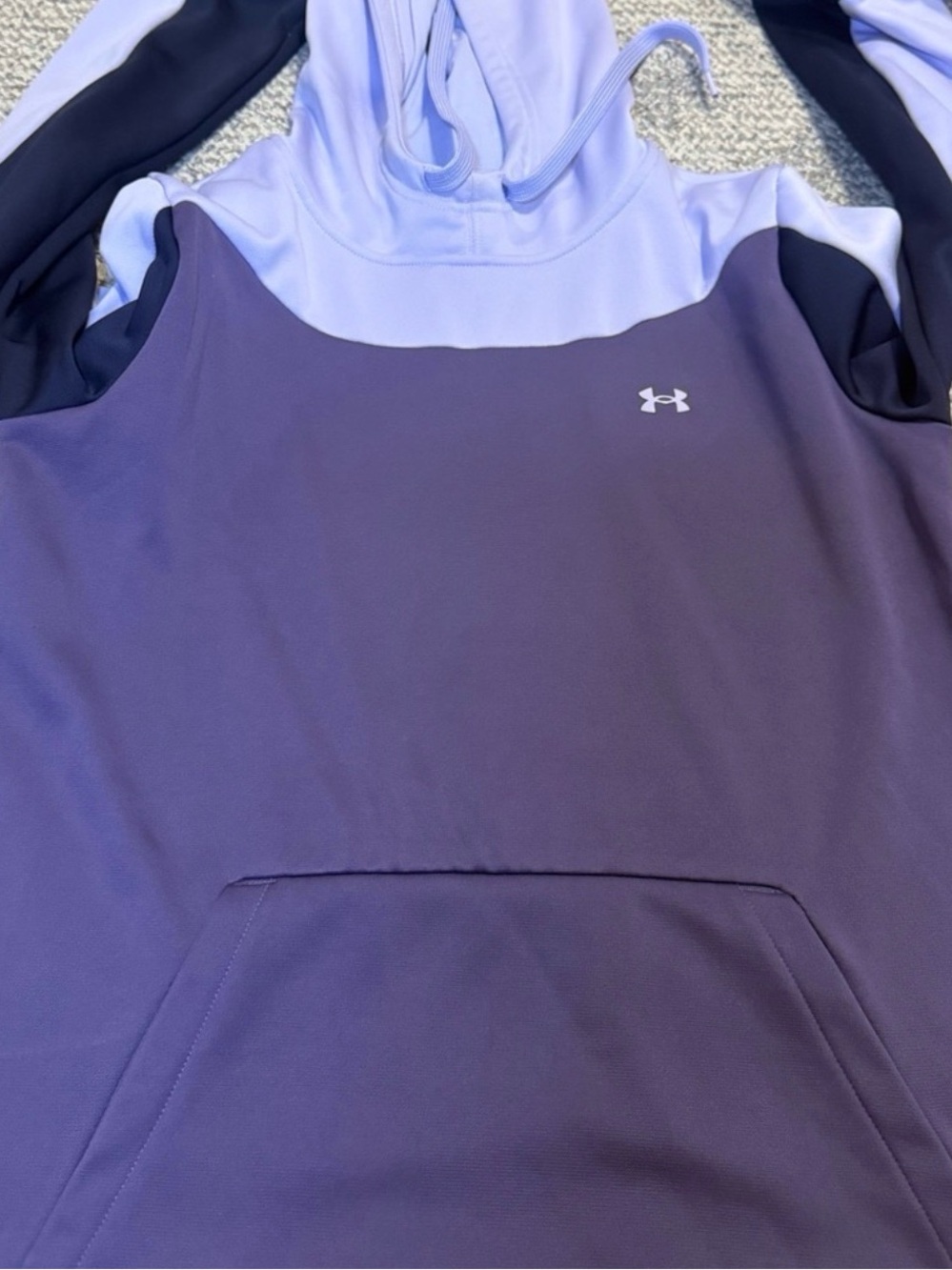 Under Armour Women's Lavender and Navy Hoodie